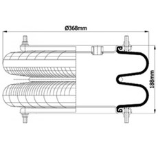 83.88.777.91117 - 2 Katlı Körük Komple D370mm 2B-370 113353