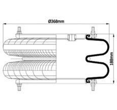 83.88.777.91118 - 2 Katlı Körük Komple D370mm 2B-370 113354