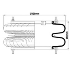 83.88.777.91119 - 2 Katlı Körük Komple D370mm 2B-370 113355