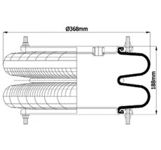 83.88.777.91120 - 2 Katlı Körük Komple D370mm 2B-370 113358