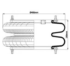 83.88.777.91131 - 2 Katlı Körük Komple D400mm 2B-400 113405