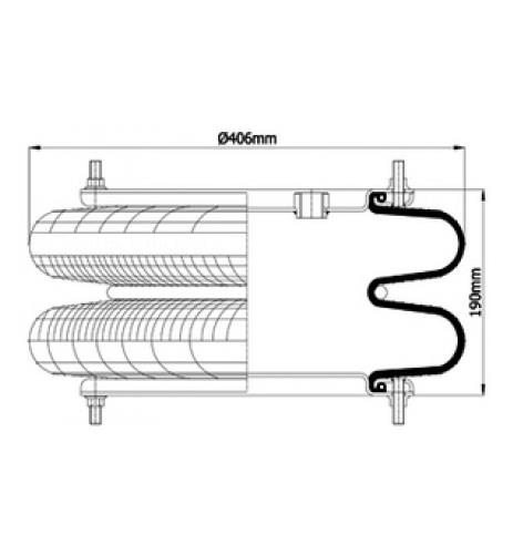 2 Katlı Körük Komple D400mm W01R584067 - 83.88.777.91132