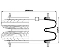 83.88.777.91132 - 2 Katlı Körük Komple D400mm W01R584067