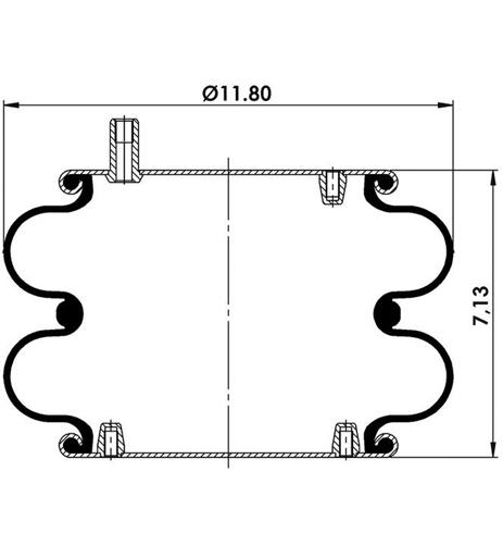 2 Katlı Körük Komple D300mm W013587472 - 42.88.777.91145