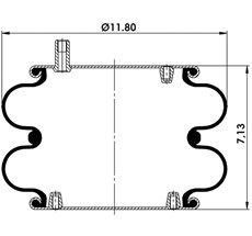 42.88.777.91145 - 2 Katlı Körük Komple D300mm W013587472