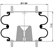 12.88.777.91146 - 2 Katlı Körük Komple D300mm W013587401