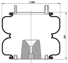 83.88.777.91156 - 2 Katlı Körük Komple D300mm 228-1,5