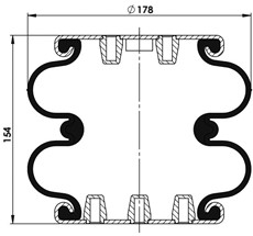 83.88.777.91162 - 2 Katlı Körük Komple D178mm FD110-15 882