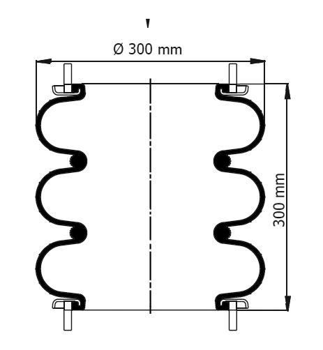 3 Katlı Körük Komple D300mm  115007 - 83.88.777.91166