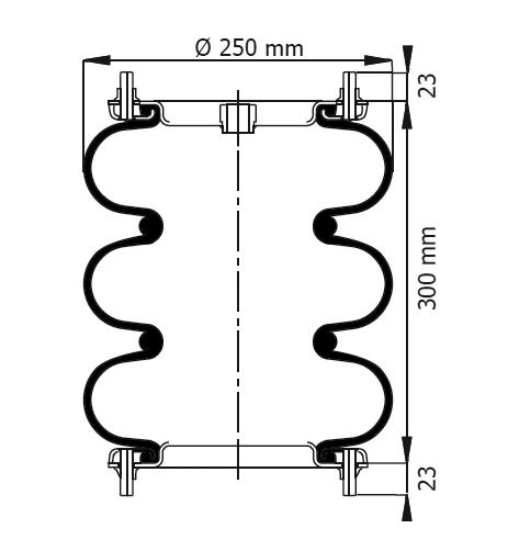 3 Katlı Körük Komple D250mm 115055 - 92.88.777.91174