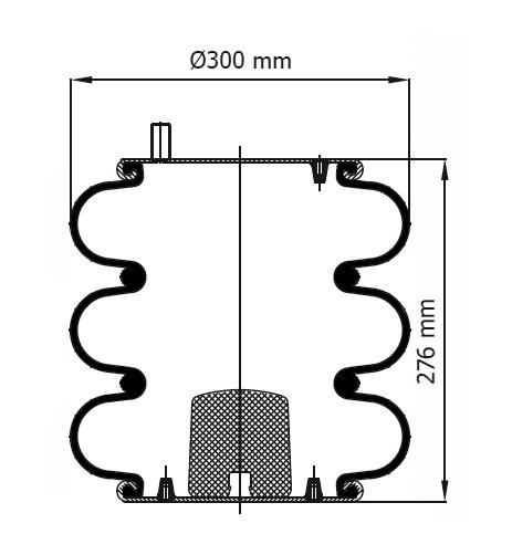 3 Katlı Körük Komple D300mm W013588032 - 83.88.777.91178