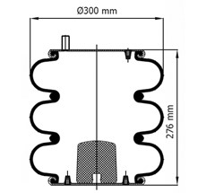 83.88.777.91178 - 3 Katlı Körük Komple D300mm W013588032