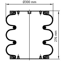 83.88.777.91179 - 3 Katlı Körük Komple D300mm 115023