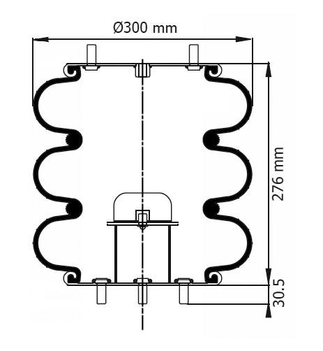 3 Katlı Körük Komple D300mm 115008 - 92.88.777.91182