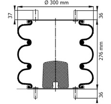 92.88.777.91184 - 3 Katlı Körük Komple D300mm W01M588017