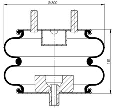 83.88.777.91201 - 2 Katlı Körük Komple D300mm 113556