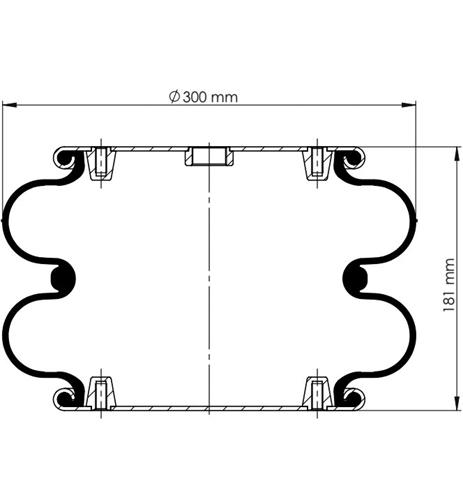 2 Katlı Körük Komple D300mm W013587184 - 83.88.777.91202