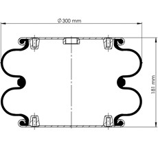 83.88.777.91202 - 2 Katlı Körük Komple D300mm W013587184