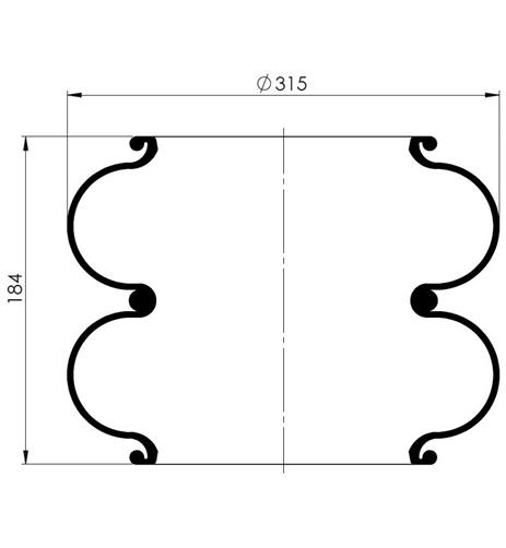 2 Katlı Körük Pleytsiz D300mm V2b22ra-9 - 83.88.777.91204