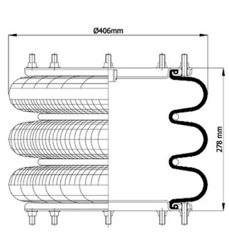 3 Katlı Körük Pleytsiz D406mm 116151 - 83.88.777.91205