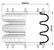 83.88.777.91208 - 3 Katlı Körük Komple D406mm 115152