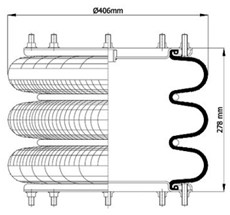 83.88.777.91209 - 3 Katlı Körük Komple D406mm 115153