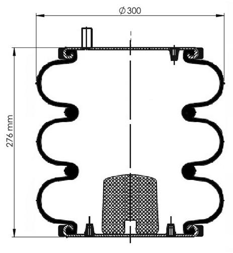 3 Katlı Körük Komple D300mm W013588008 - 83.88.777.91212