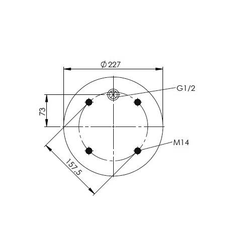 3 Katlı Körük Komple  D300mm G1/2-M14x8 - 83.88.777.91213