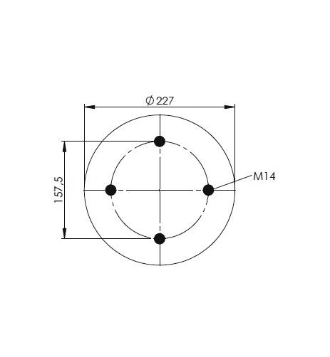 3 Katlı Körük Komple  D300mm G1/2-M14x8 - 83.88.777.91213