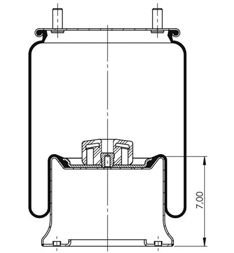 Air Spring With Metal Piston 1R14-201 - 42.88.777.91251