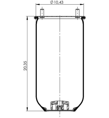 Air Spring W/O Piston 1R14-201 - 42.88.777.91253