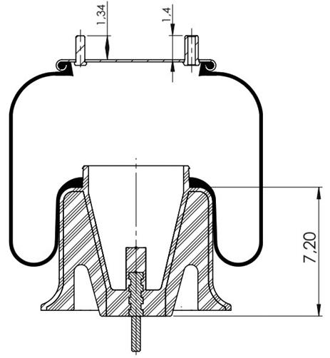 Air Spring With Plastic Piston W013778536 - 42.88.777.91262