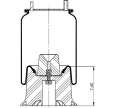 42.88.777.91270 - Körük Komple Metal Piston W013588853