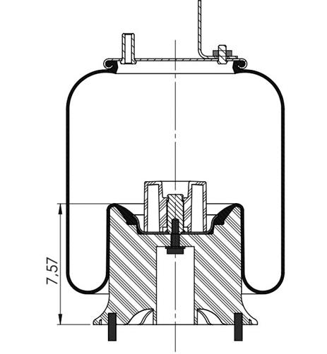 Air Spring With Plastic Piston W013589501 - 42.88.777.91290