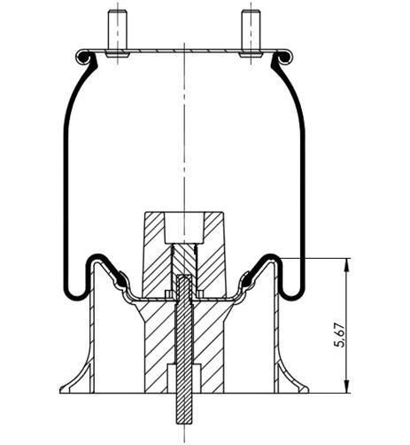 Air Spring With Plastic Piston W013589646 - 42.88.777.91297