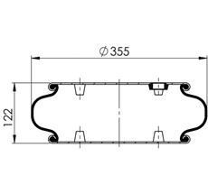 83.88.777.91302 - 1 Katlı Körük Komple D355mm FS530-14CI