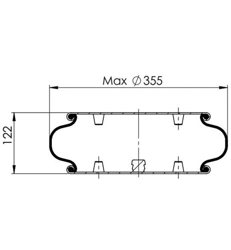 1 Katlı Körük Komple D355mm W013587101 - 83.88.777.91303