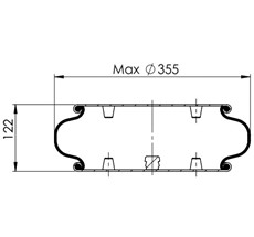 83.88.777.91303 - 1 Katlı Körük Komple D355mm W013587101