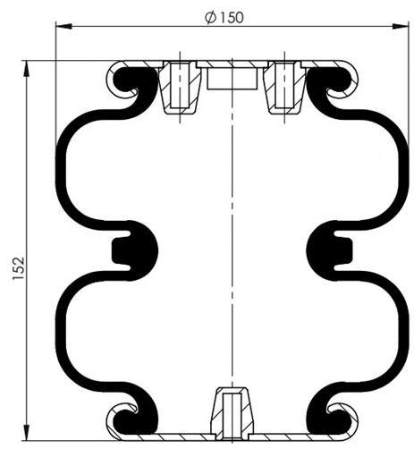 2 Katlı Körük Komple D150mm FD70-15 881 - 83.88.777.91306