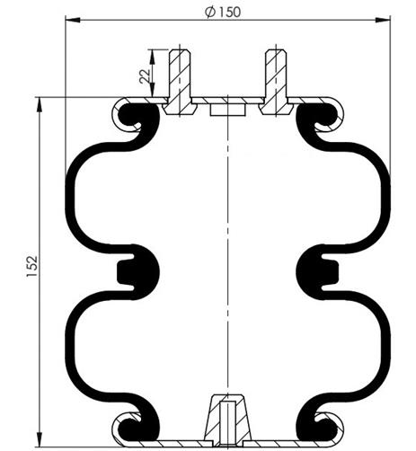 2 Katlı Körük Komple D150mm FD70-15 738 - 83.88.777.91308