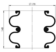 83.88.777.91314 - 2 Katlı Körük Pleytsiz D178mm Fd110-15