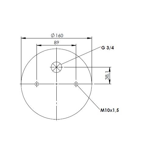 2 Katlı Körük Komple D185mm 1/4'' 18Npt M10x4 - 83.88.777.91317