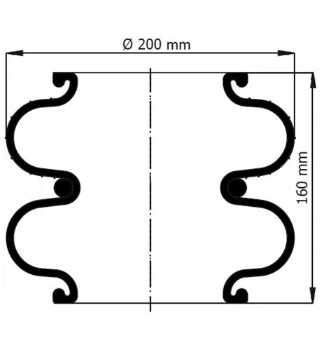 2 Katlı Körük Pleytsiz D200mm Fd138-18s - 83.88.777.91318