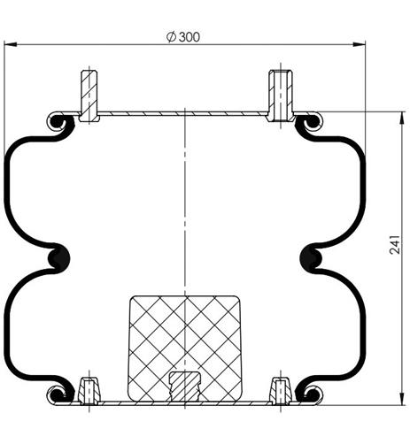 2 Katlı Körük Komple D300mm W013587550 - 83.88.777.91319