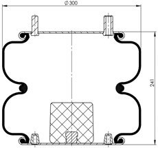 83.88.777.91319 - 2 Katlı Körük Komple D300mm W013587550