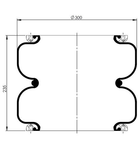 2 Katlı Körük Komple D300mm 2C320-09C - 83.88.777.91321