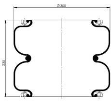 83.88.777.91321 - 2 Katlı Körük Komple D300mm 2C320-09C