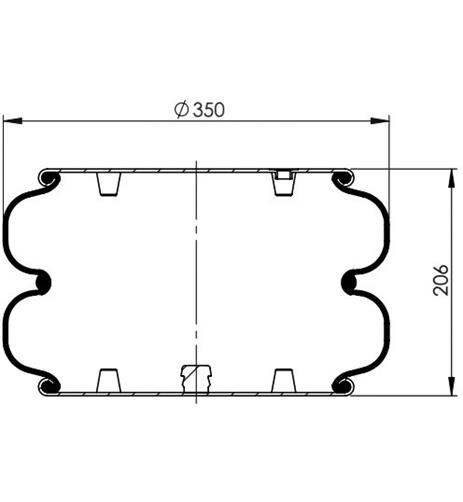 2 Katlı Körük Komple D350mm W01D086391 - 83.88.777.91322