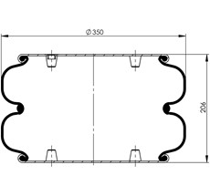 83.88.777.91323 - 2 Katlı Körük Komple D350mm W013587145