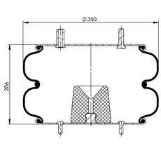 83.88.777.91325 - 2 Katlı Körük Komple D350mm W013587557